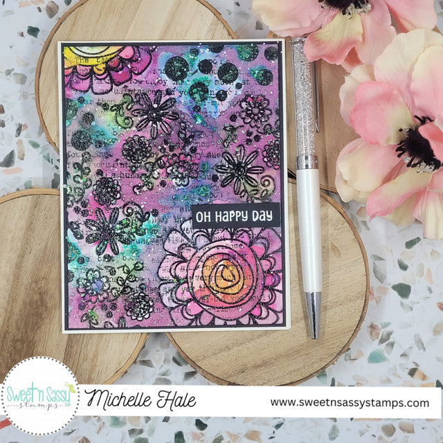 Funky Florals Clear Stamp Set