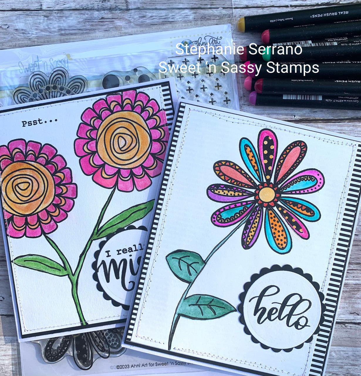 Funky Florals Clear Stamp Set