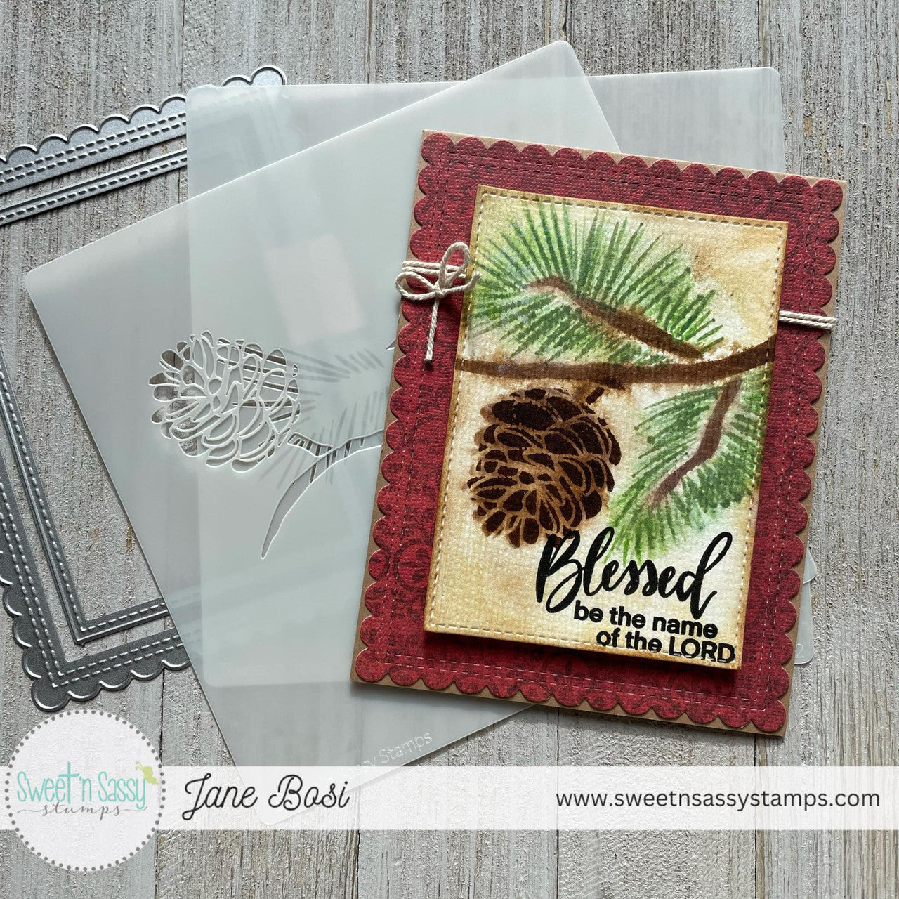 Pine Branch Layering Stencil Set