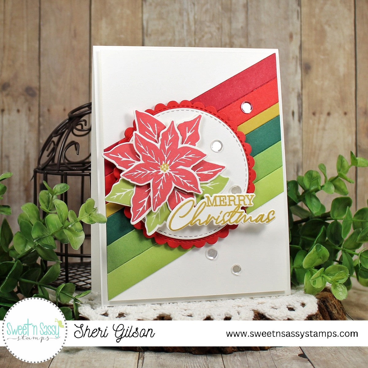 Poinsettia Wishes Clear Stamp Set