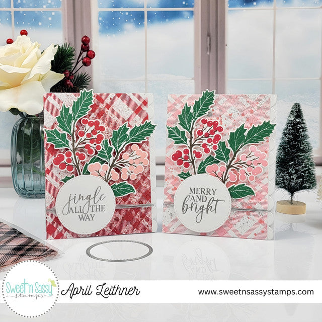 Vintage Holly Clear Stamp Set