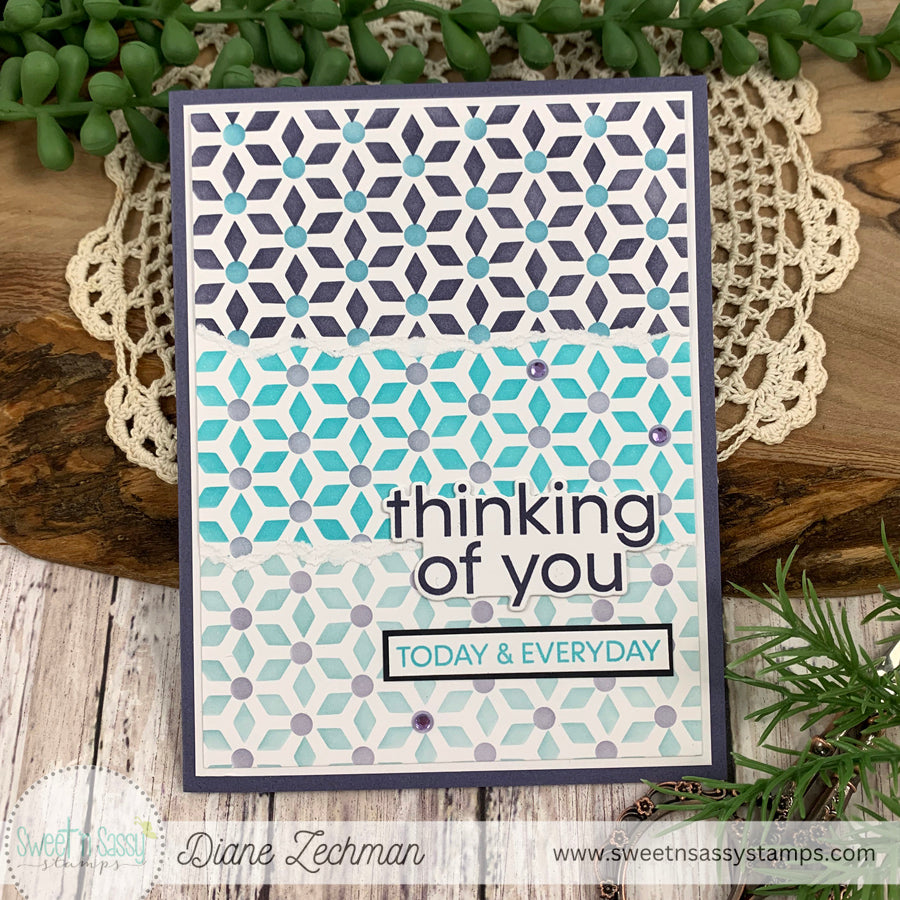 Diamond Floral Layering Stencil Set