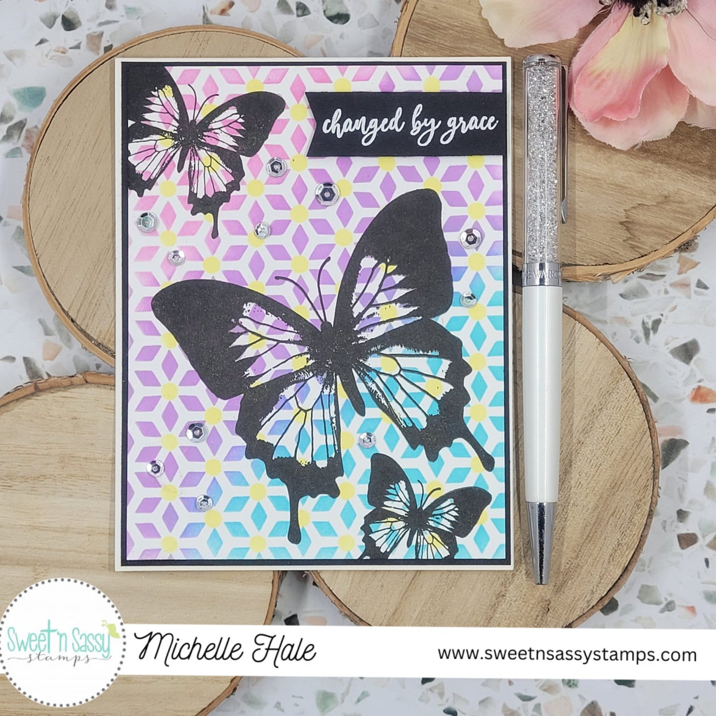 Diamond Floral Layering Stencil Set