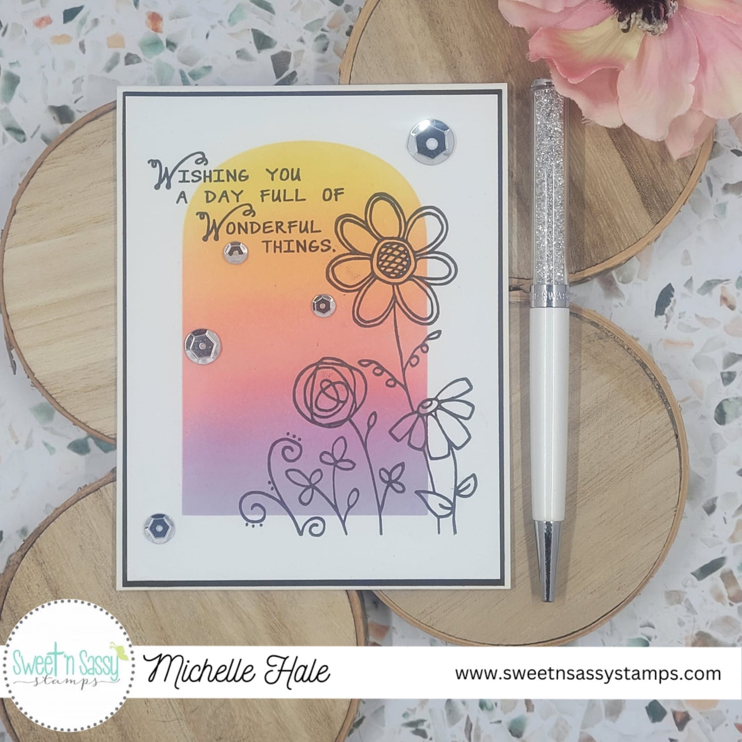 Sunshine & Flowers Clear Stamp Set