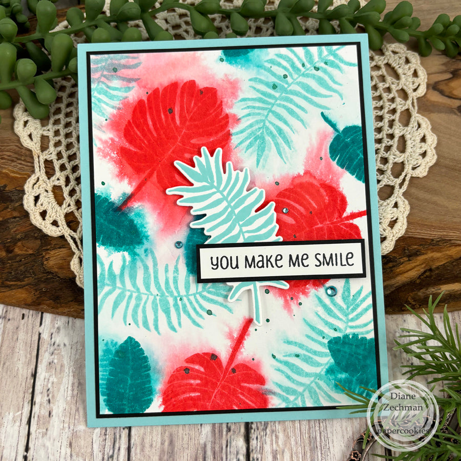 Tropical Foliage Silhouettes Stamp & Die Bundle