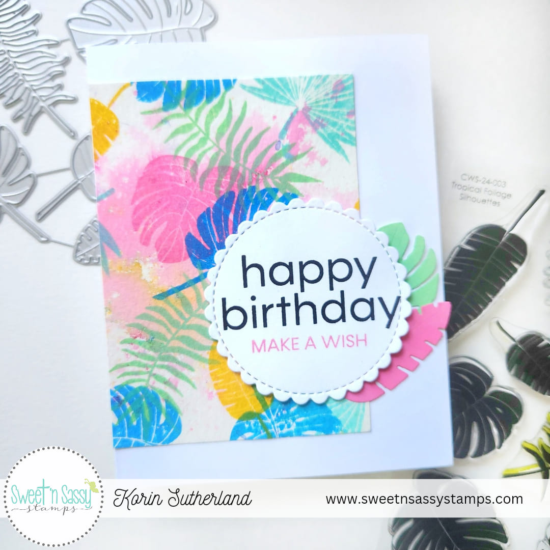 Tropical Foliage Silhouettes Clear Stamp Set