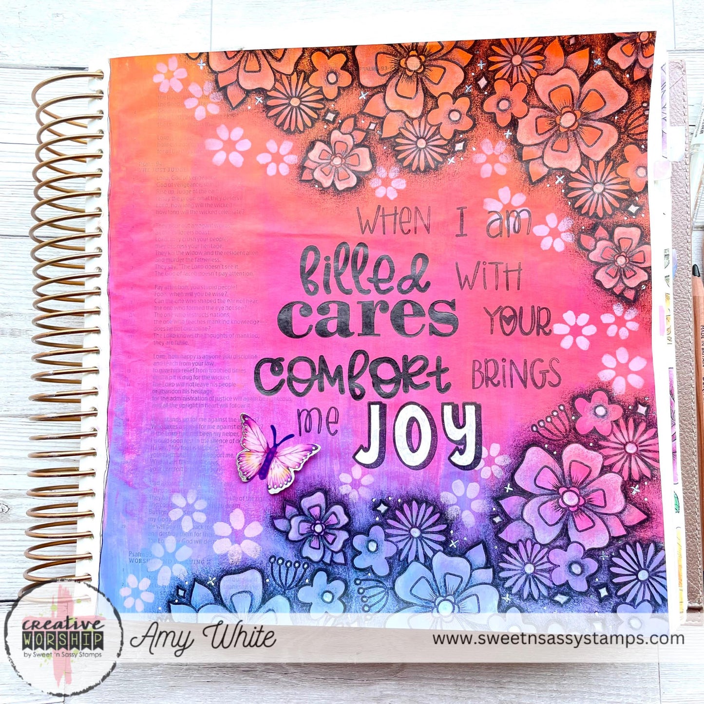 Joyful Flowers Layering Stencil