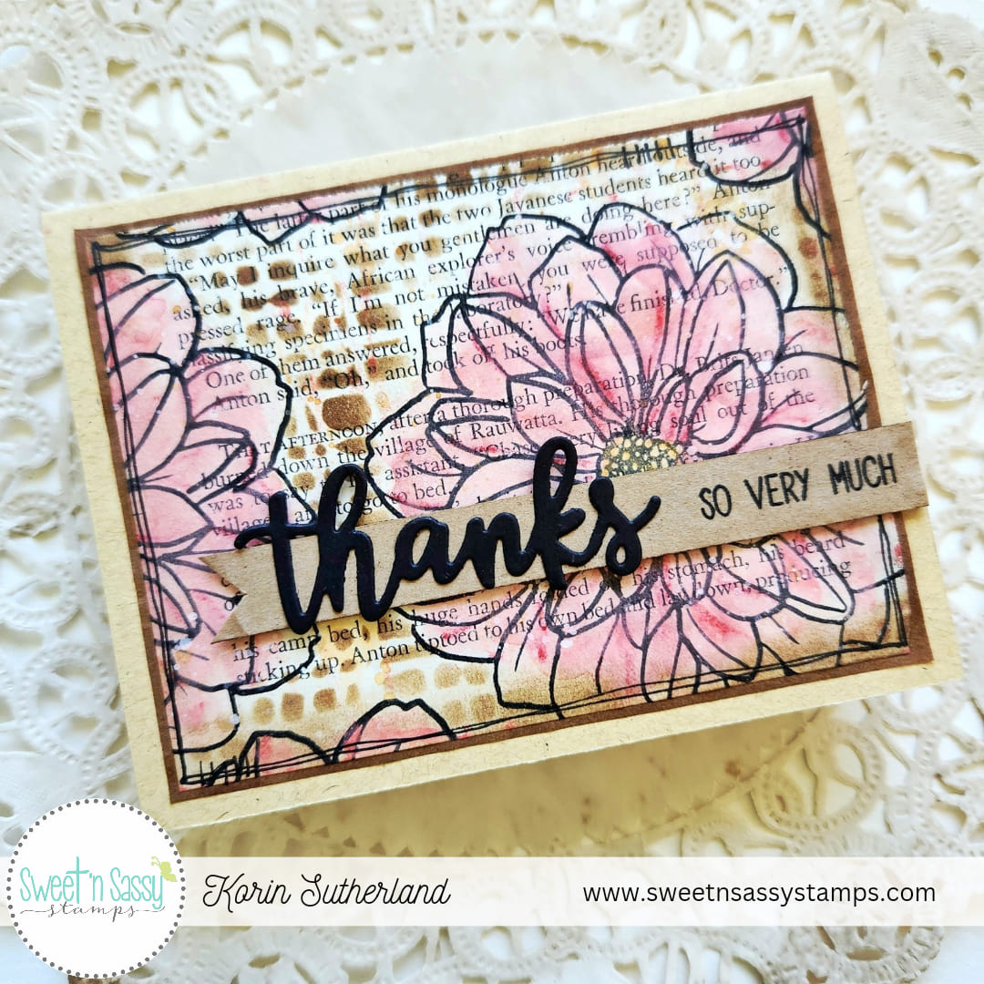 Dahlia Background Clear Stamp