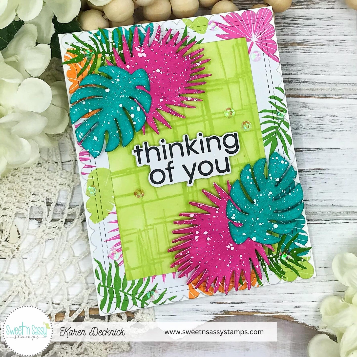 Tropical Foliage Silhouettes Clear Stamp Set