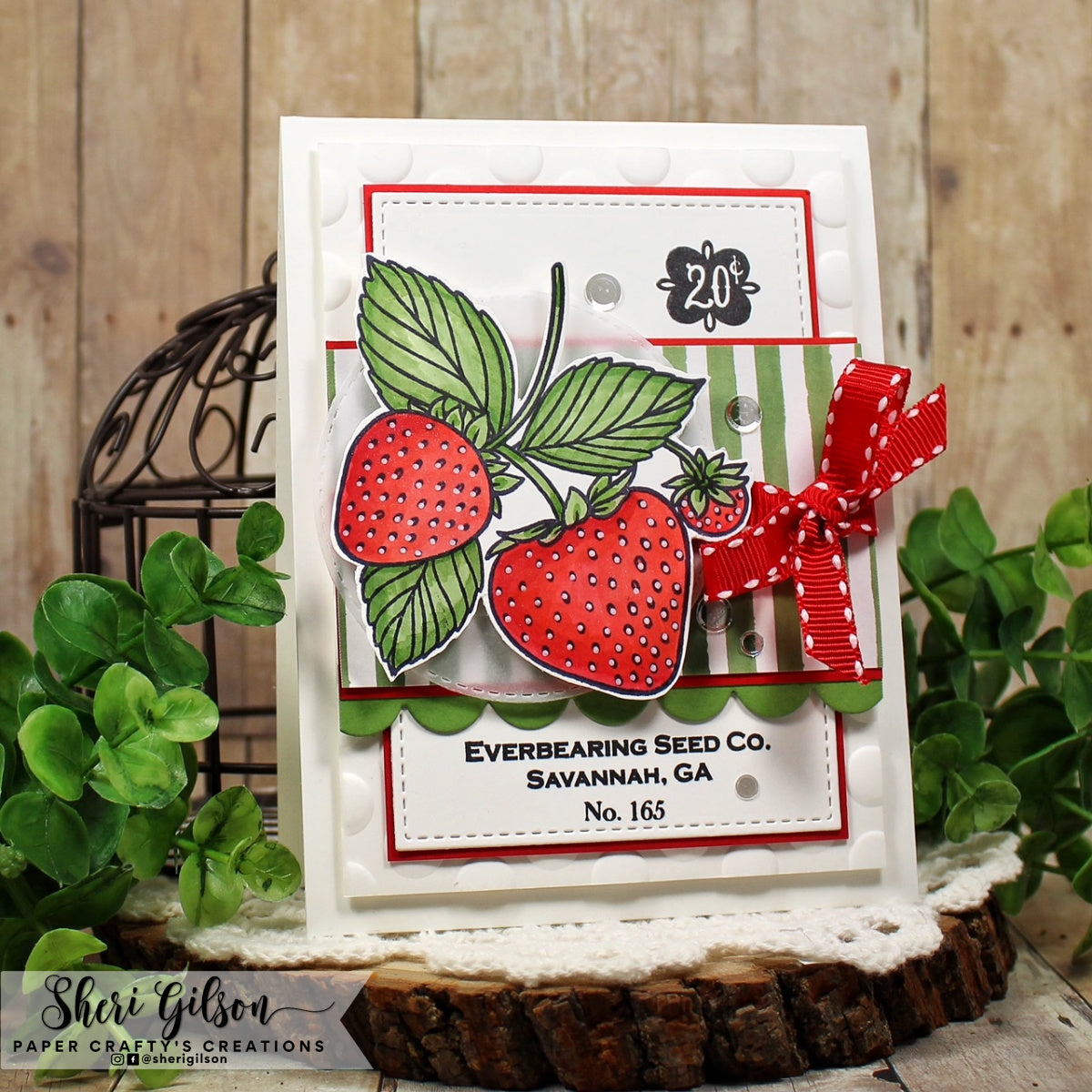 Vintage Strawberry Seed Packet Die Set