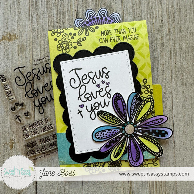 Funky Florals Clear Stamp Set