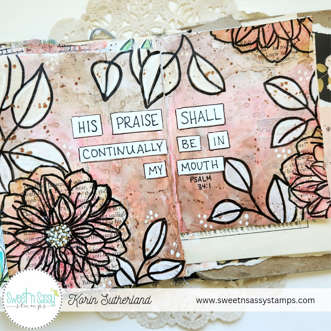 Dahlia Background Clear Stamp