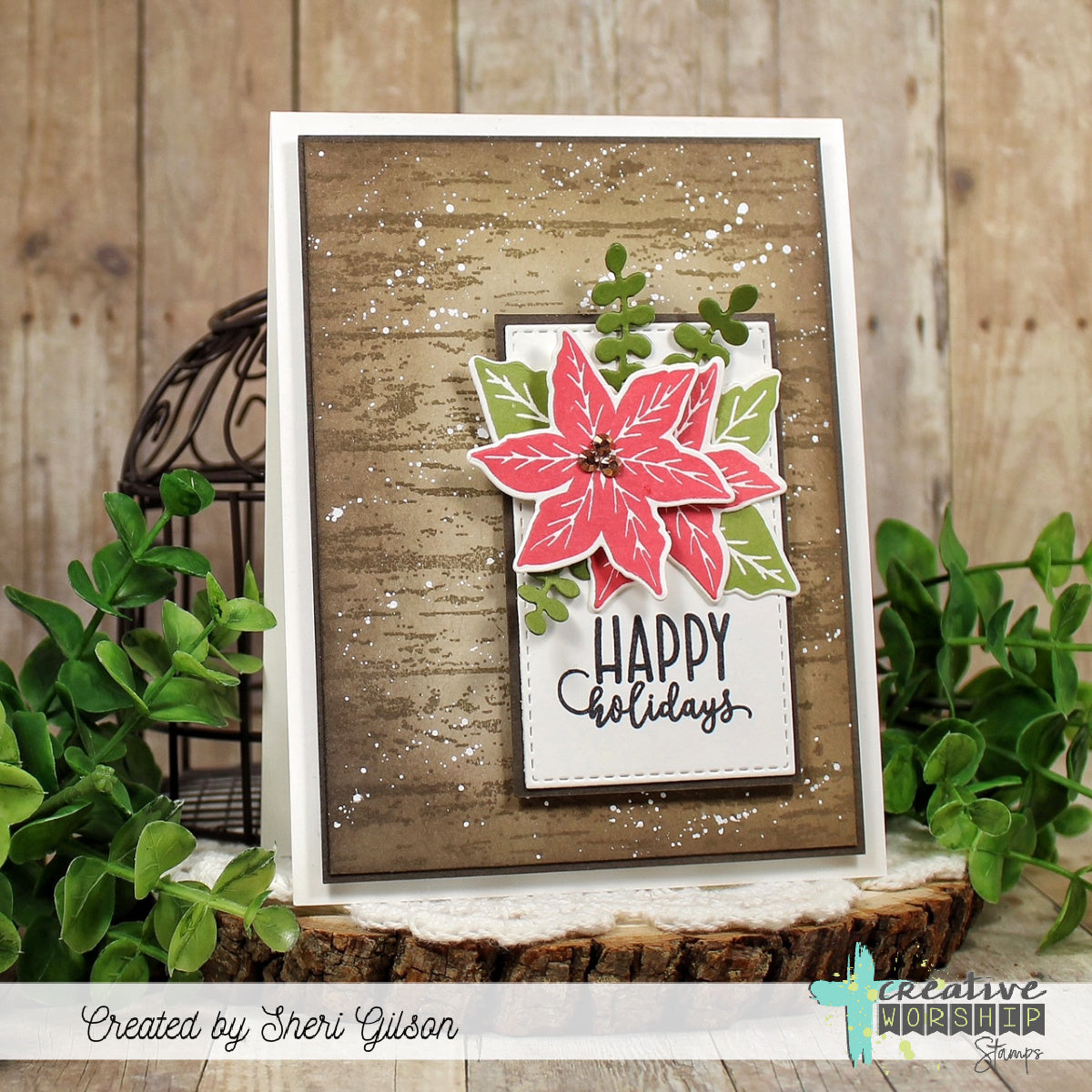 Poinsettia Wishes Clear Stamp Set