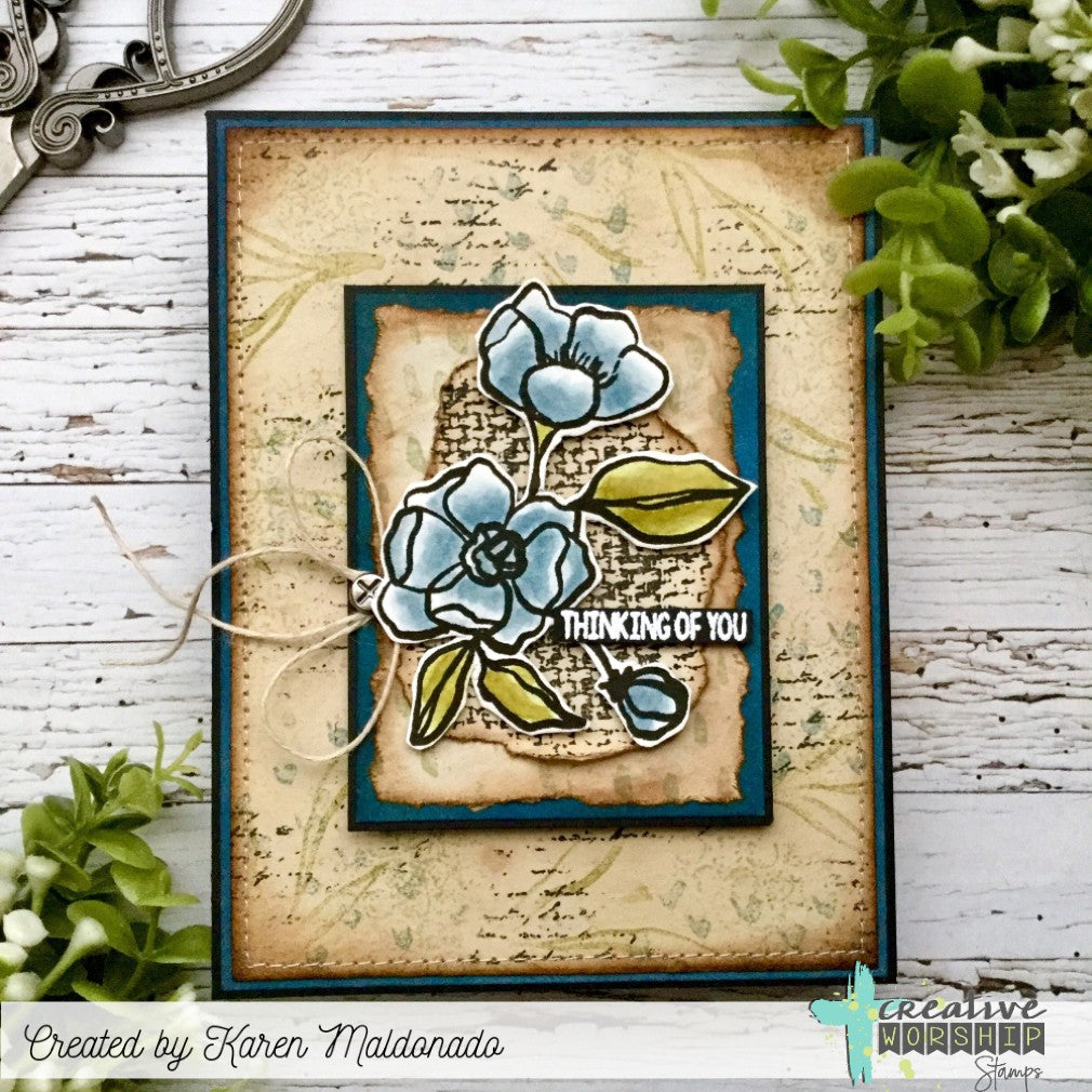 Sketched Florals Clear Stamp Set