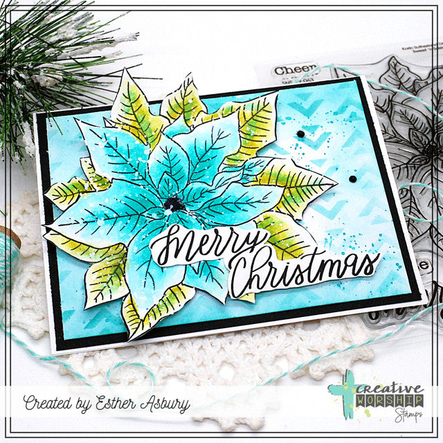 Poinsettia Greetings Clear Stamp Set