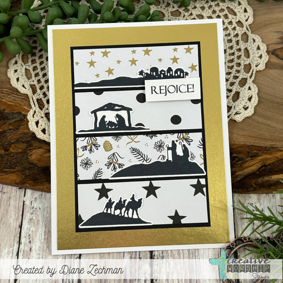 Scene Silhouettes: Jesus is Born Stamp & Die Bundle