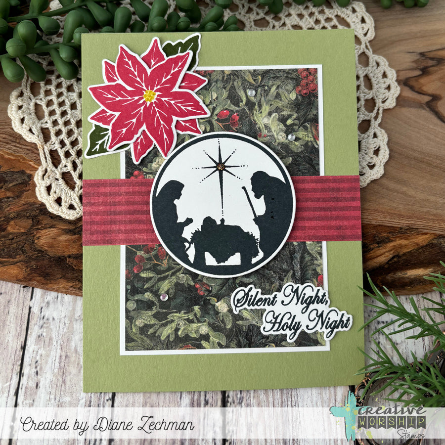 Poinsettia Wishes Clear Stamp Set