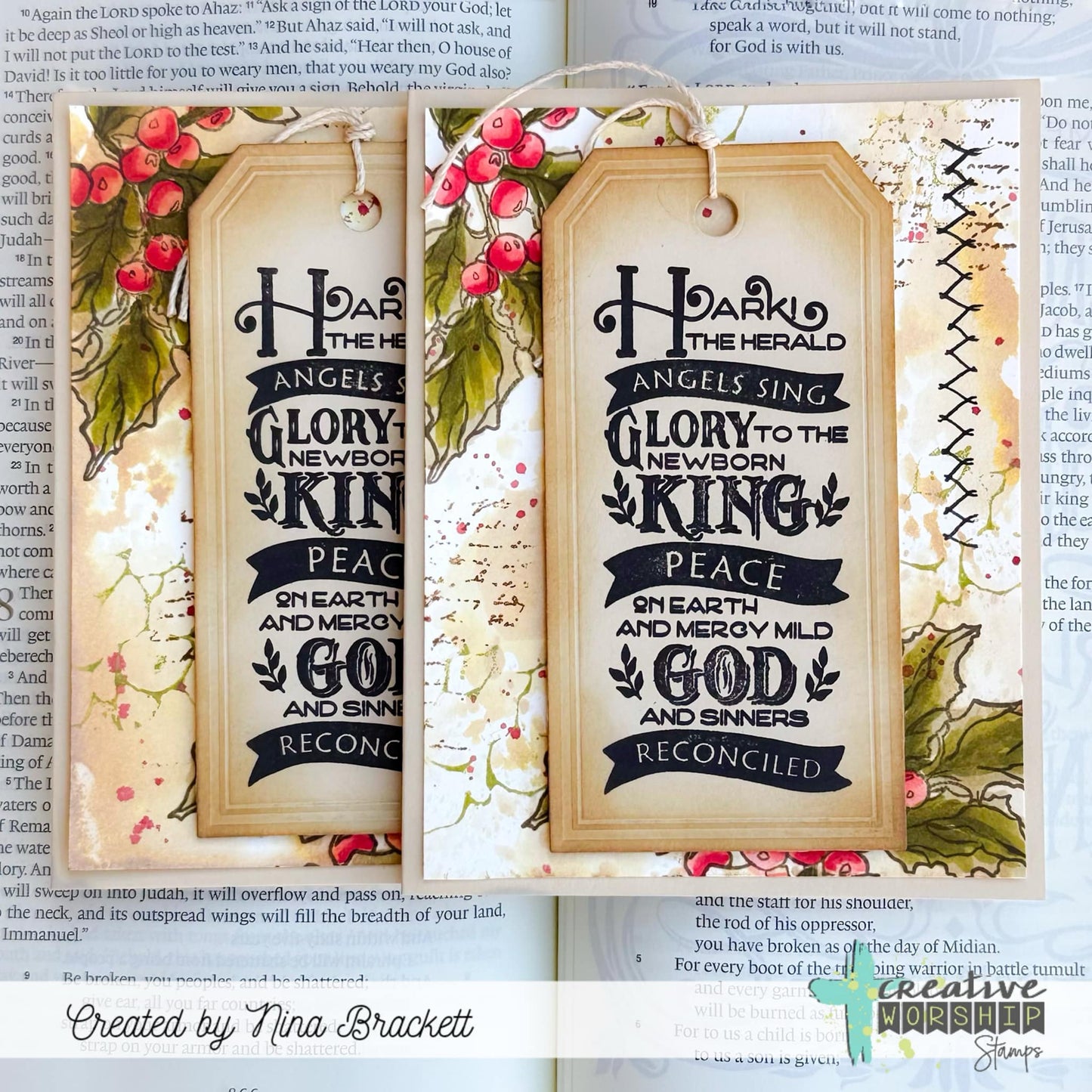 Christmas Hymn Word Art Clear Stamp Set