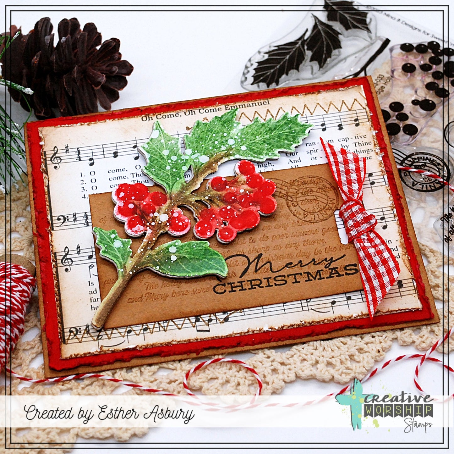 Vintage Holly Stamp & Die Bundle