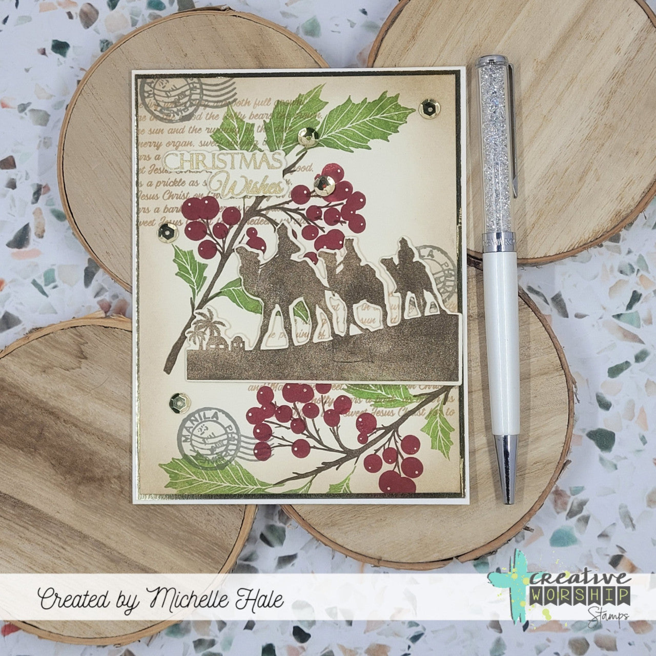 Vintage Holly Clear Stamp Set