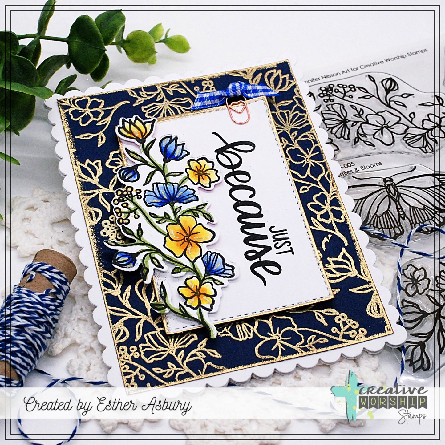 Vintage Butterflies & Blooms Clear Stamp Set