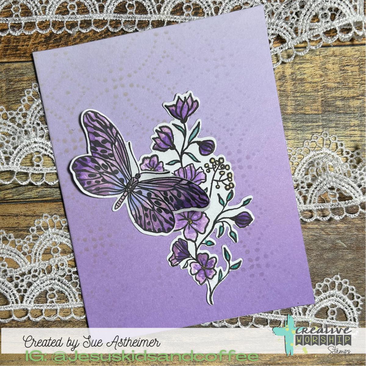 Vintage Butterflies & Blooms Clear Stamp Set