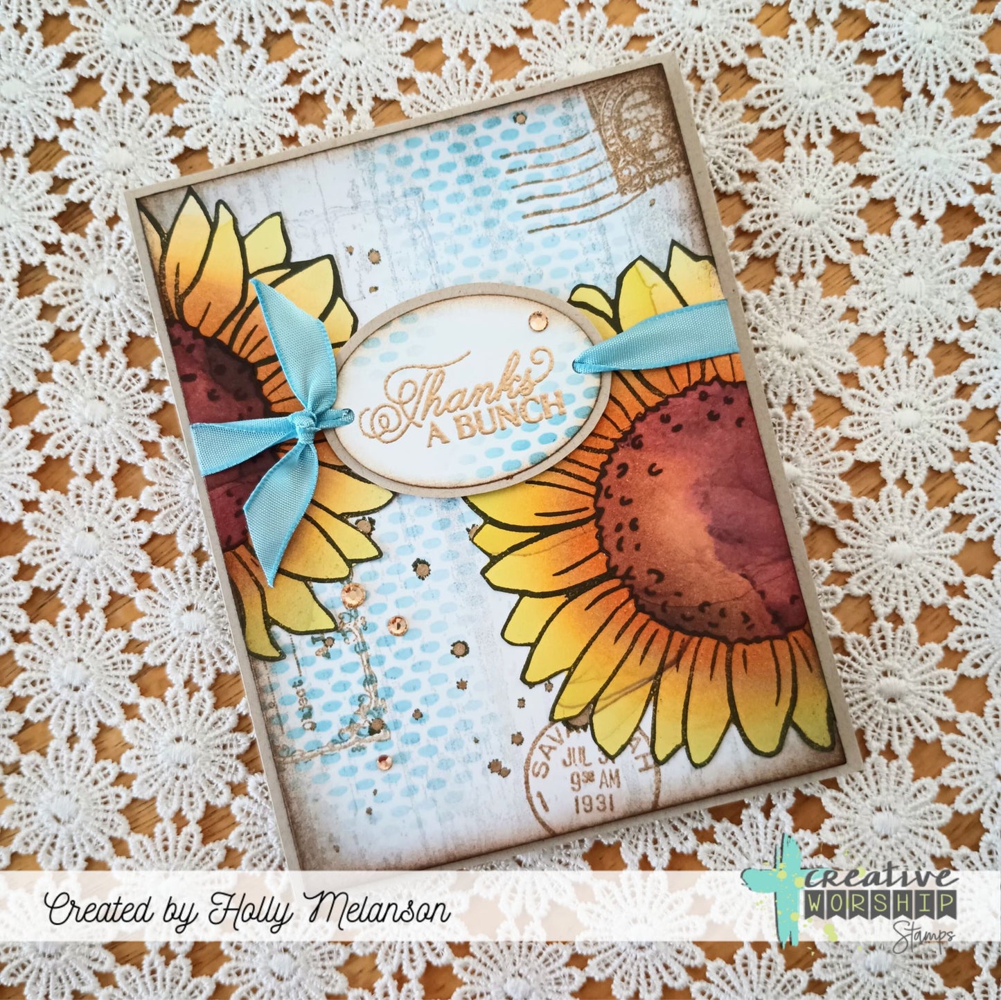 Sunflower Background Clear Stamp