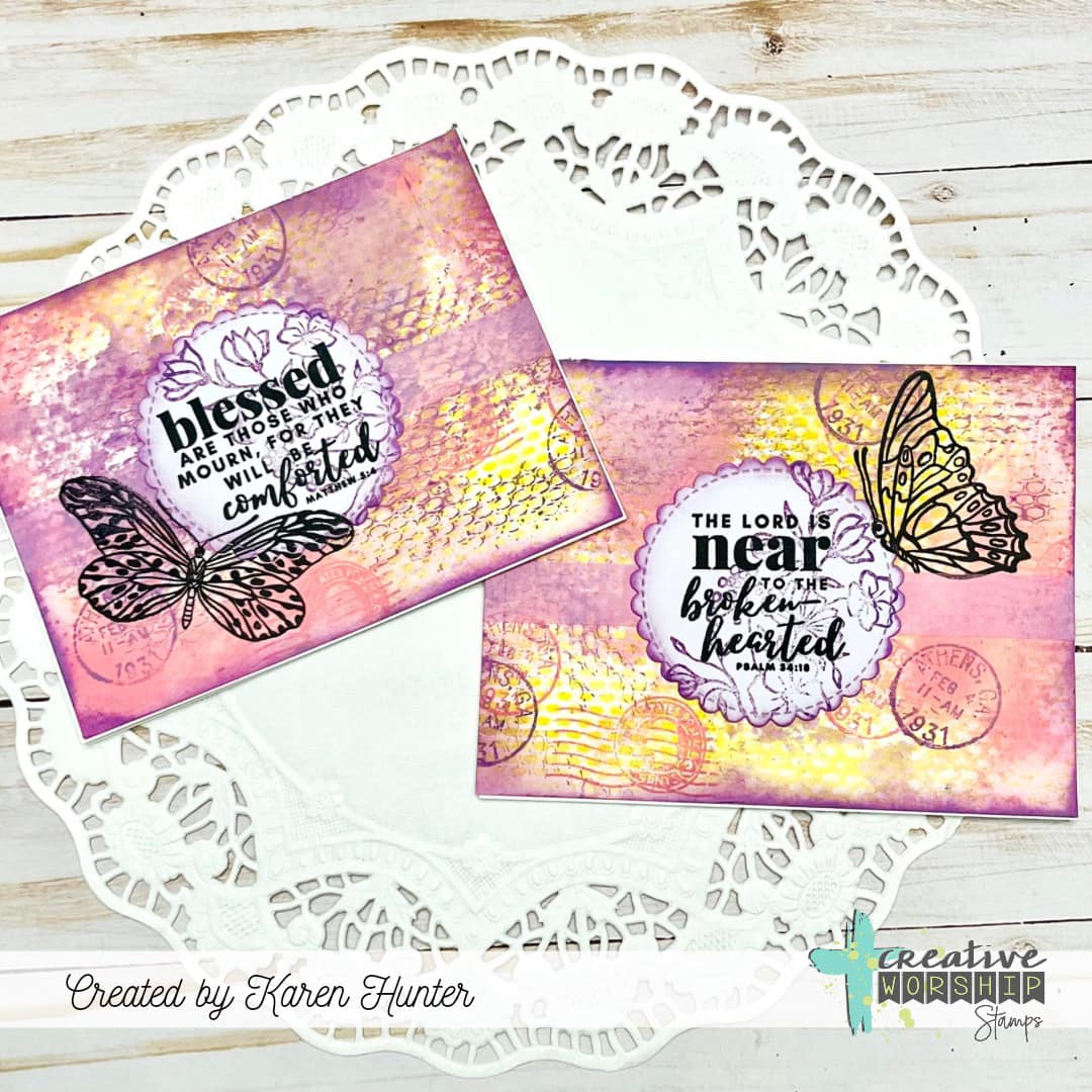 Vintage Butterflies & Blooms Clear Stamp Set