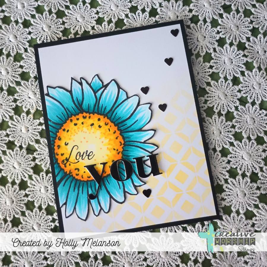 Sunflower Background Clear Stamp