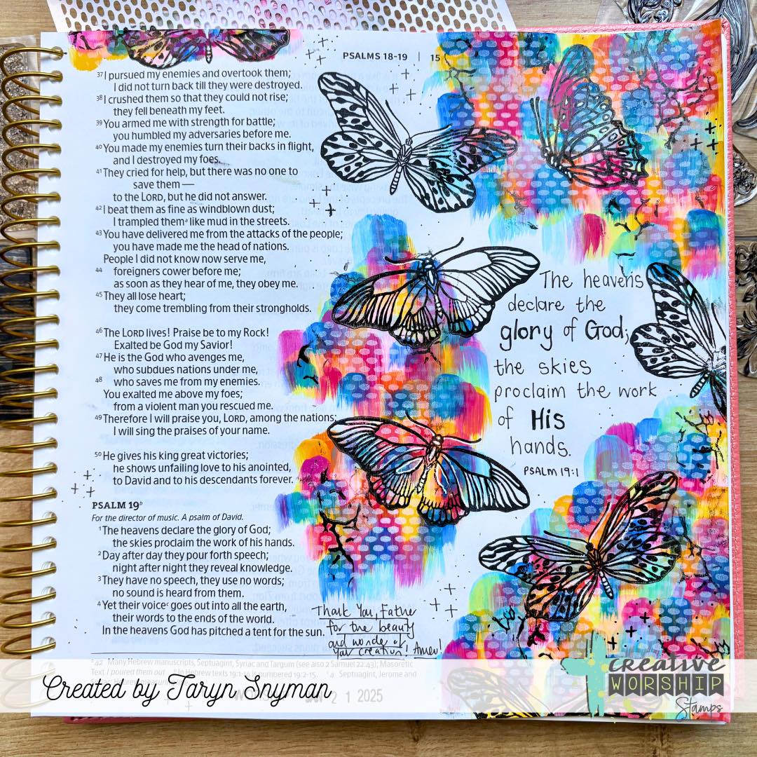 Vintage Butterflies & Blooms Clear Stamp Set