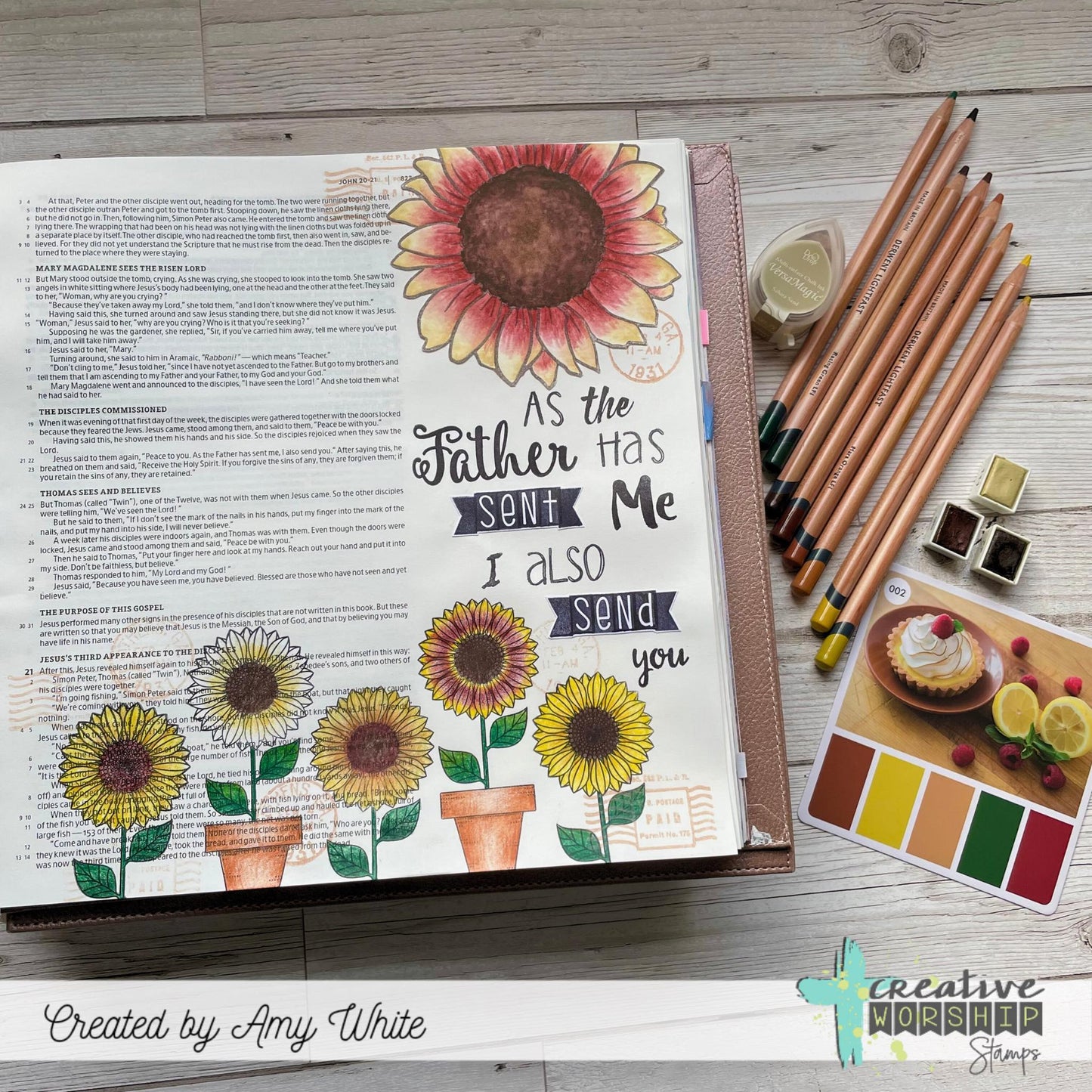 Sunflower Background Clear Stamp