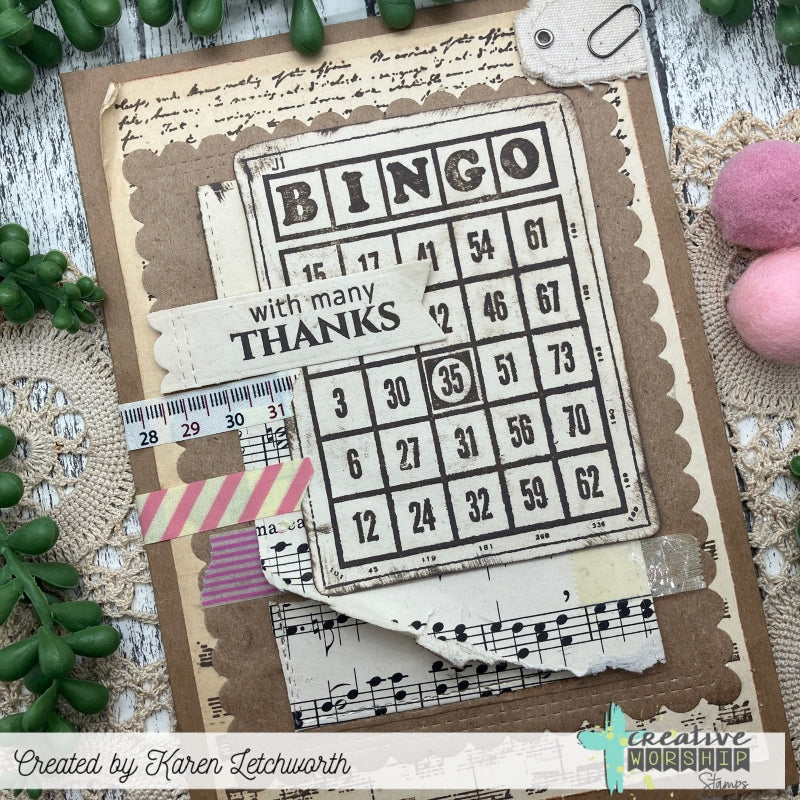 Bingo Card Clear Stamp Set