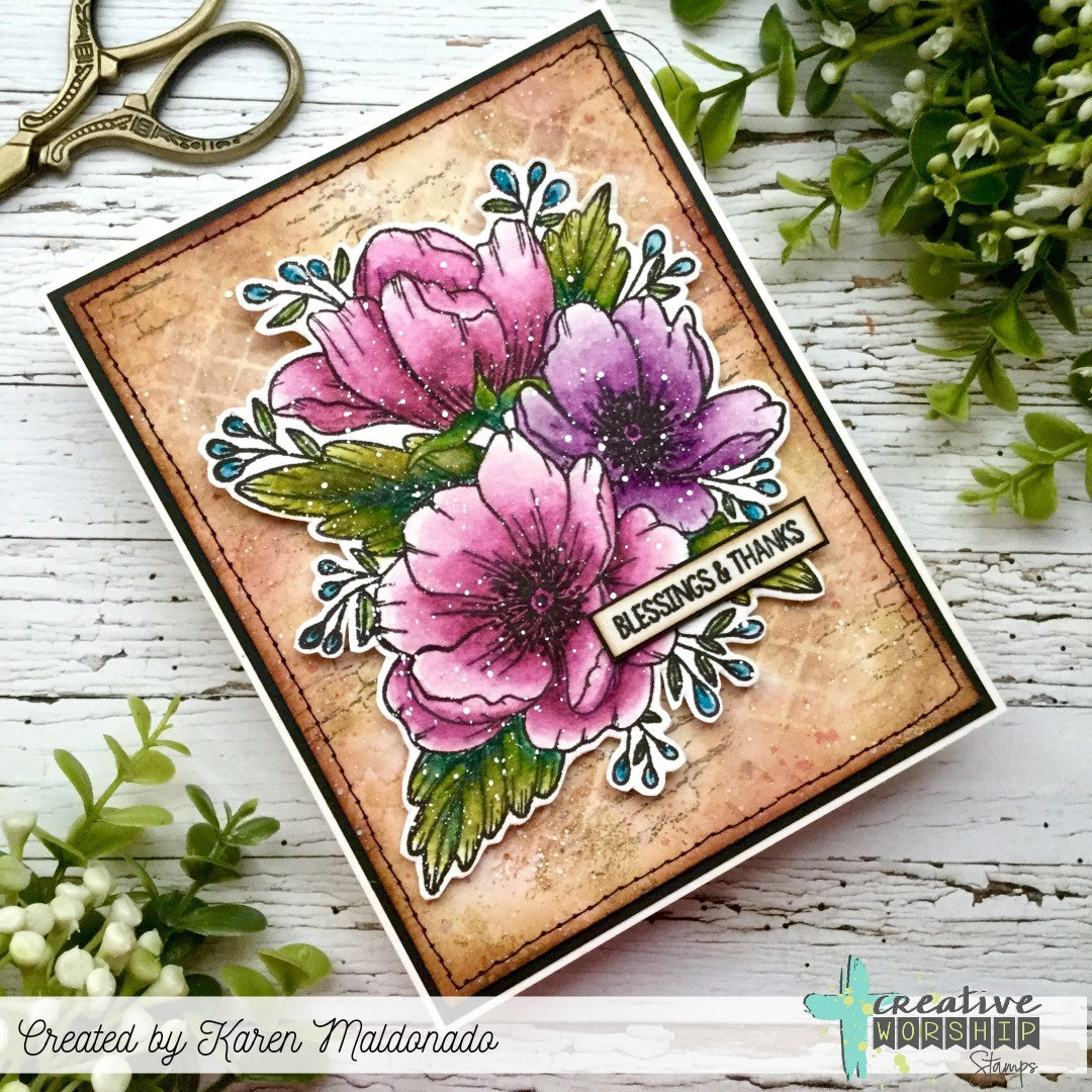 Blooming Anemones Clear Stamp Set