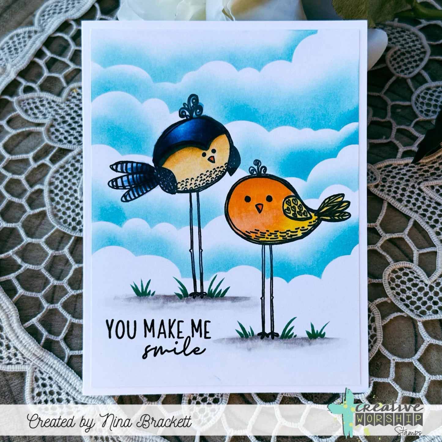 Cheery Birds & Buds Clear Stamp Set