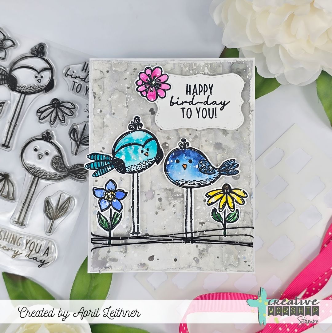 Cheery Birds & Buds Clear Stamp Set