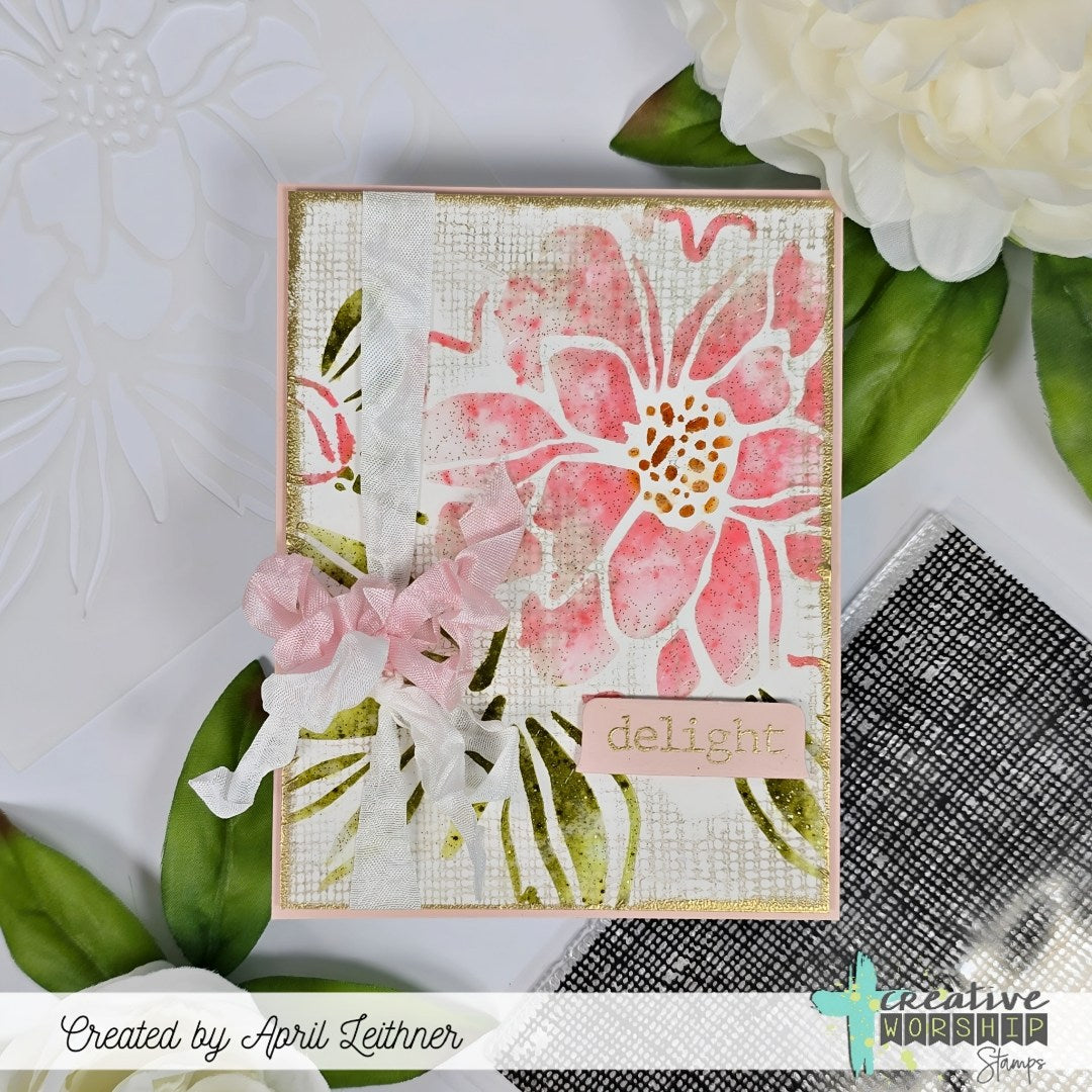 Cheesecloth Background Clear Stamp
