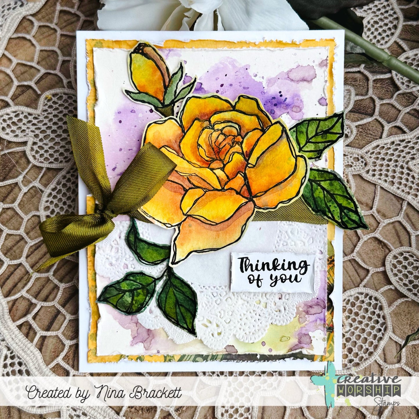 Sketched Roses Clear Stamp Set