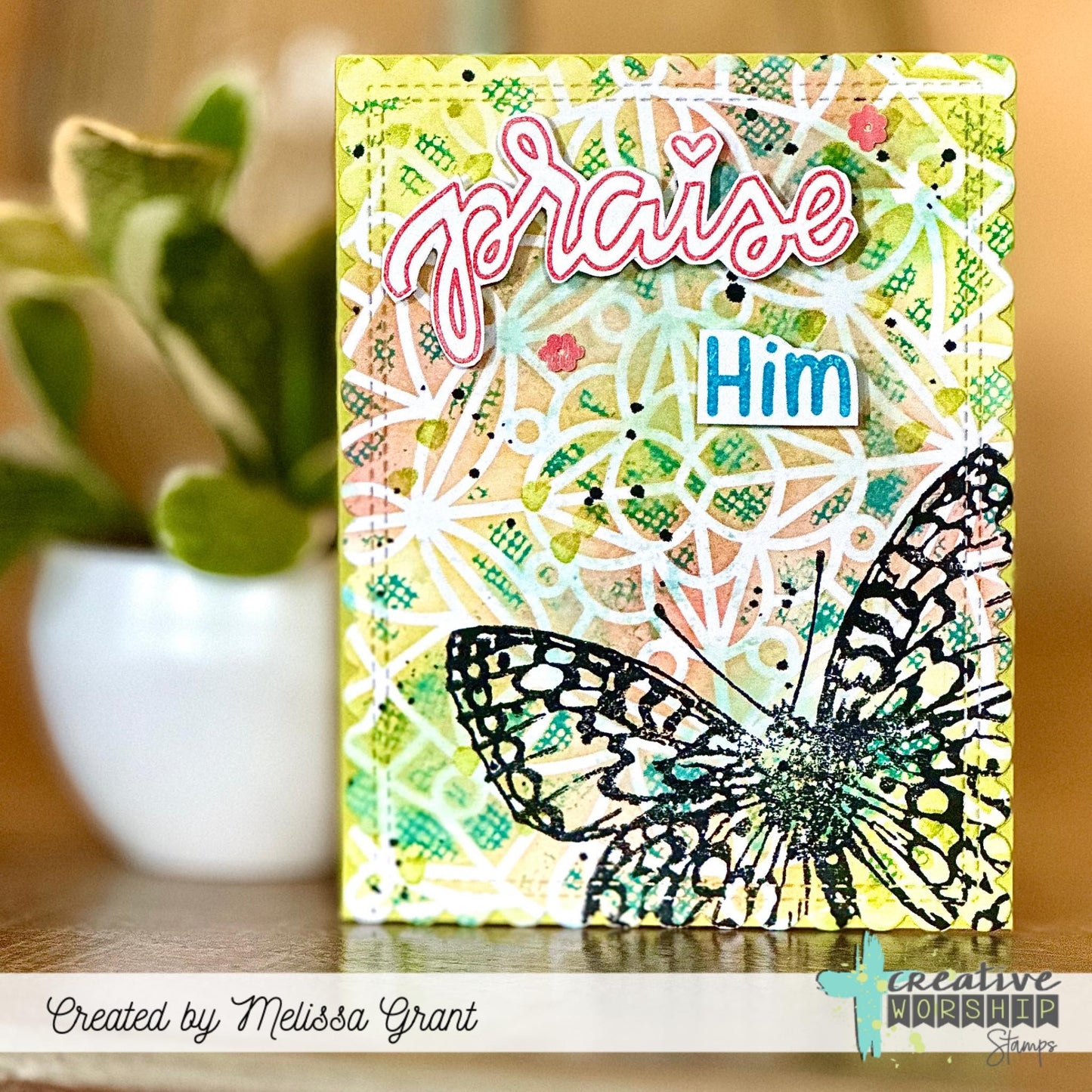 Cheesecloth Background Clear Stamp
