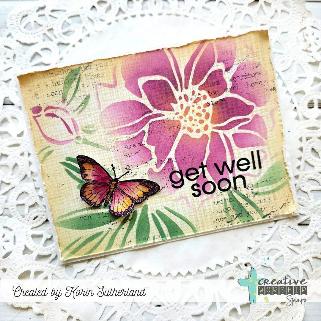 Cheesecloth Background Clear Stamp