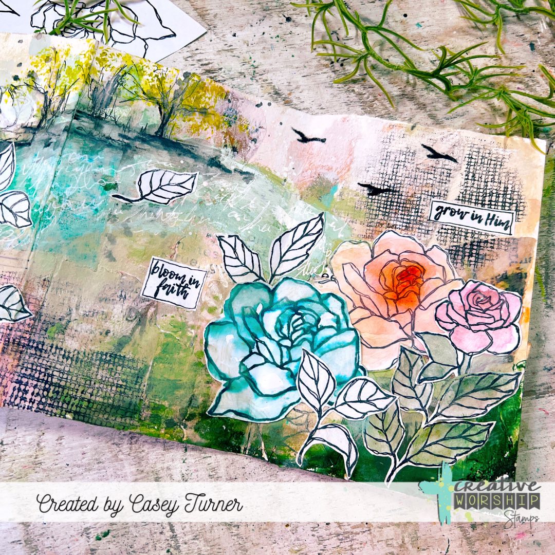 Cheesecloth Background Clear Stamp