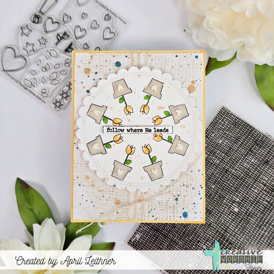 Cheesecloth Background Clear Stamp