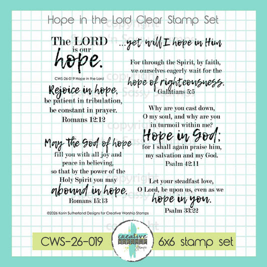 Hope in the Lord Clear Stamp Set