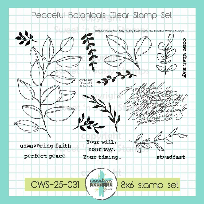 Peaceful Botanicals Clear Stamp Set