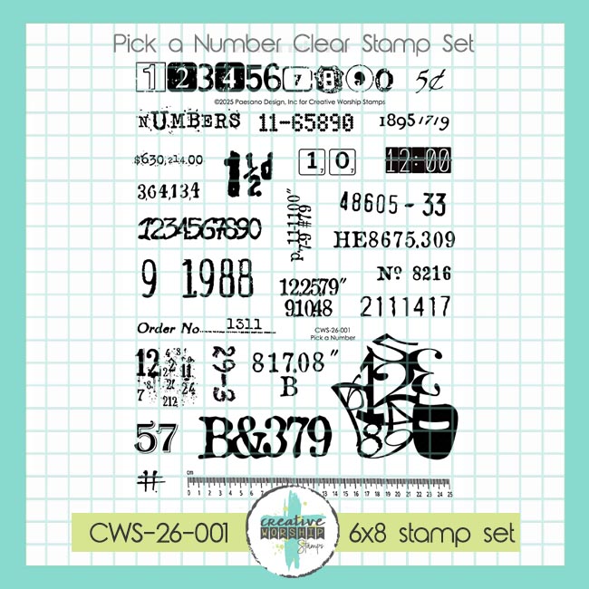 Pick a Number Clear Stamp Set