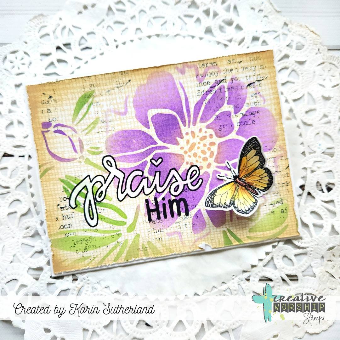 Cheesecloth Background Clear Stamp
