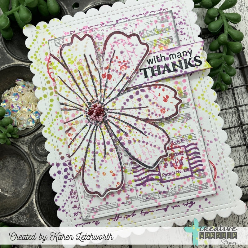 Cosmos Background Clear Stamp