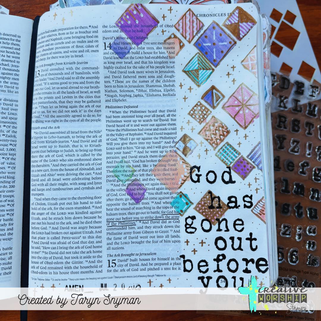 Jumbled Diamonds Stencil