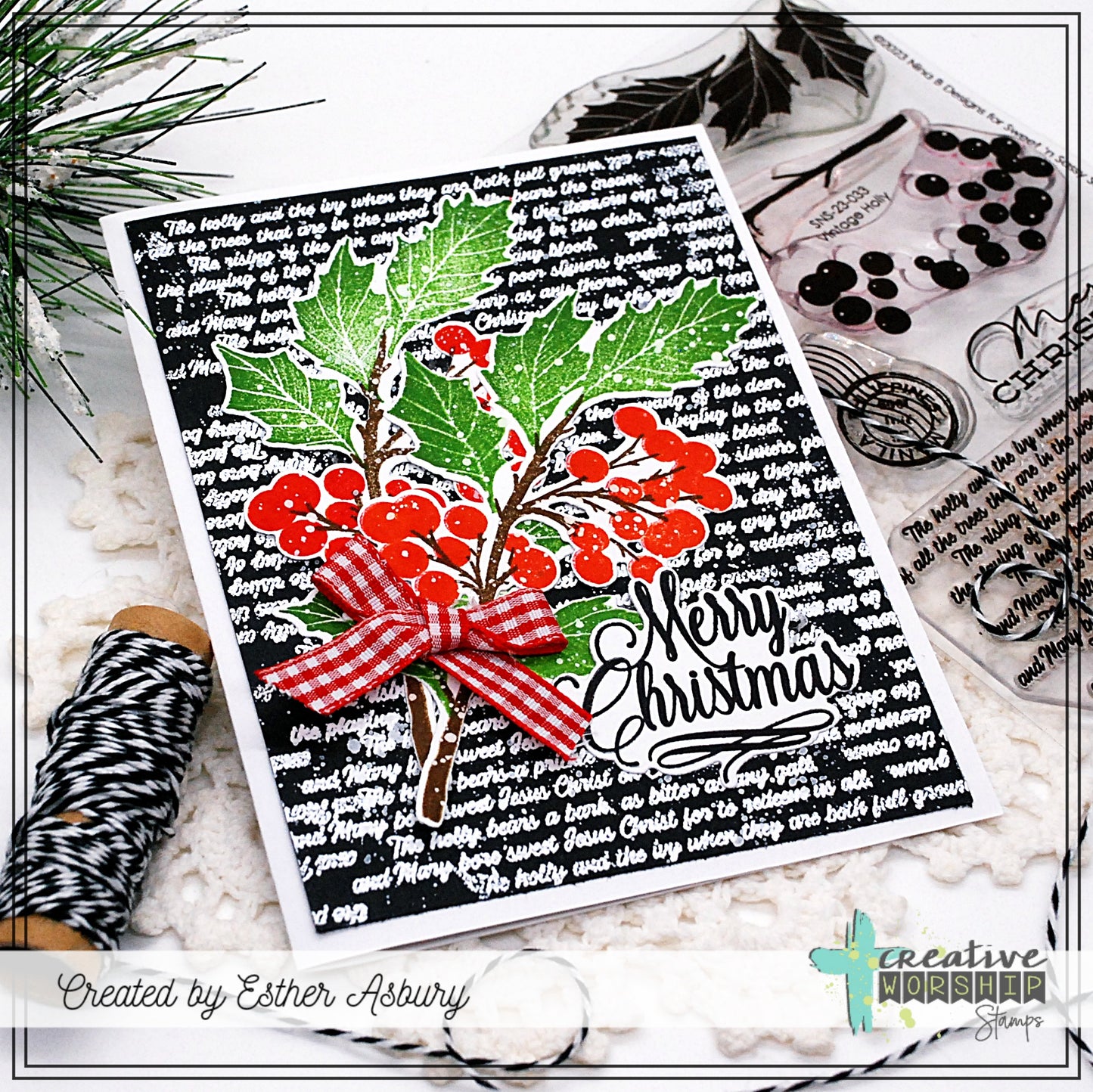 Vintage Holly Stamp & Die Bundle