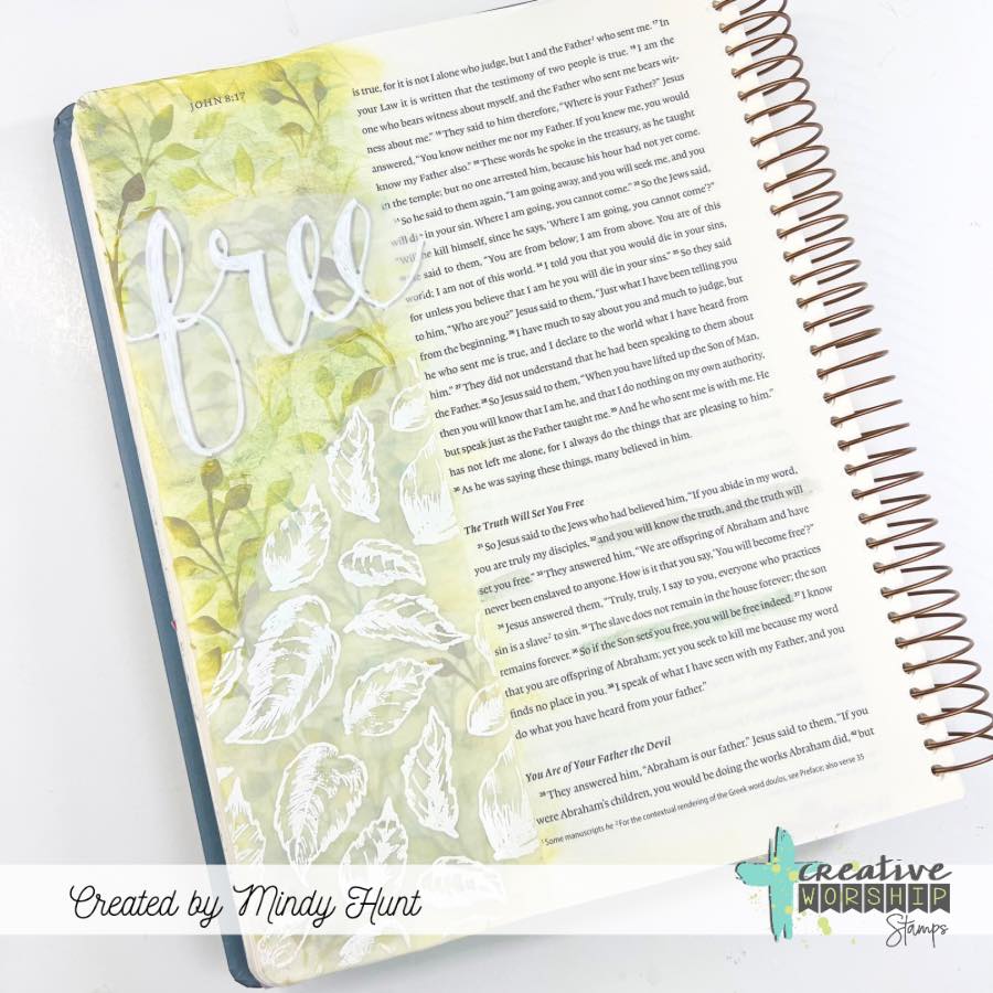 Sketched Leaves Background Clear Stamp