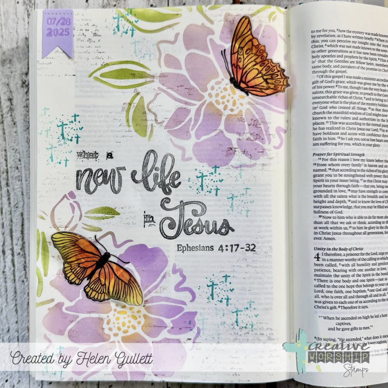 Vintage Butterflies & Blooms Clear Stamp Set